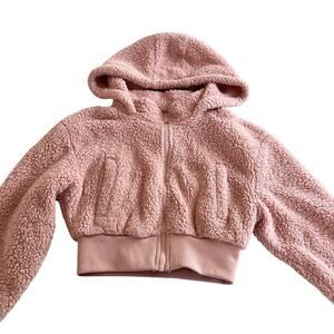 Ci Sono Girls Pink Zip Up Soft Teddy Sweatshirt Hoodie size 7
